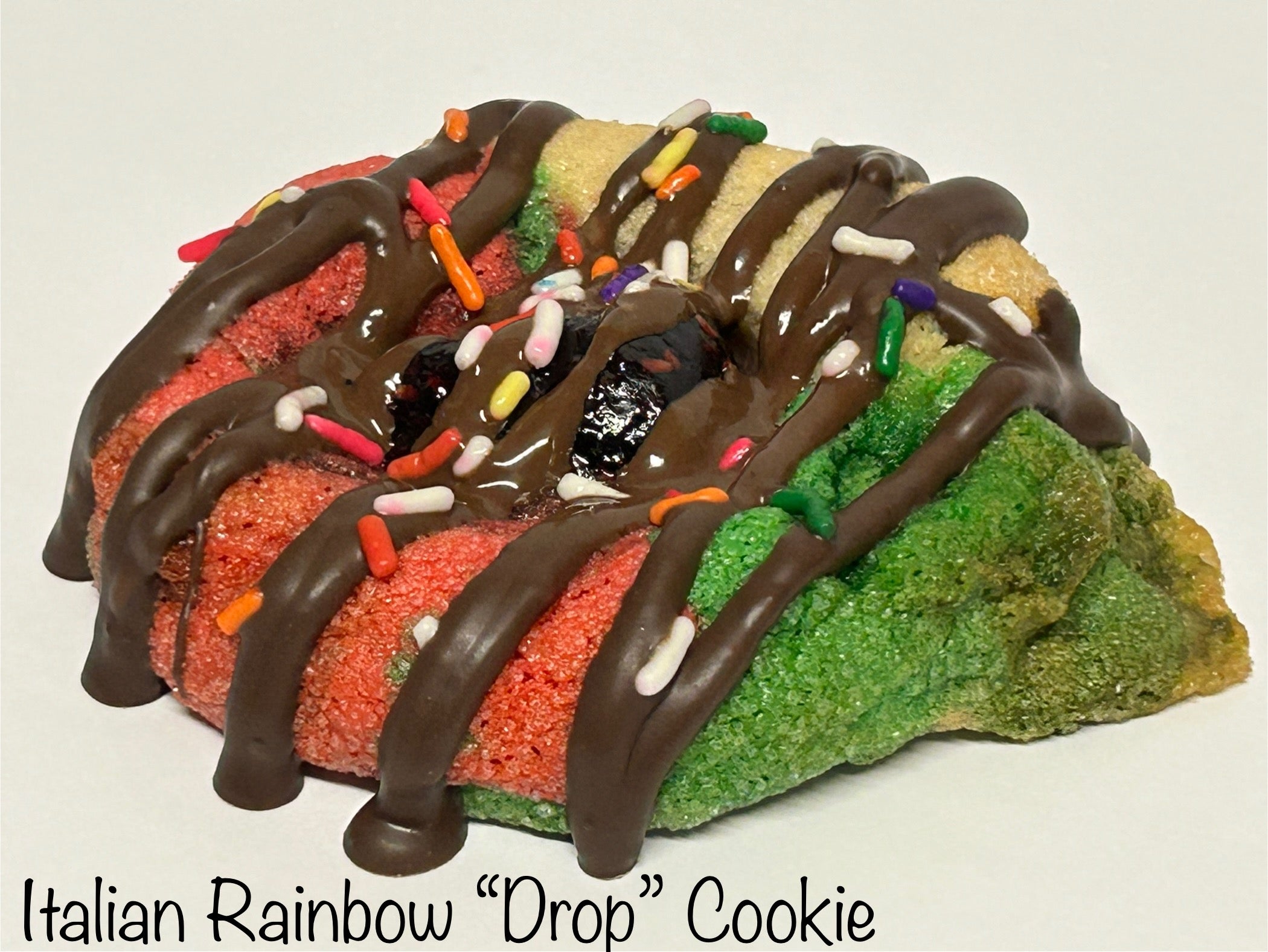 Italian Rainbow “Drop” Cookies